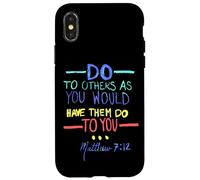 Matthieu 7 12 Faites aux Autres la règle d'or Coque pour iPhone X/XS