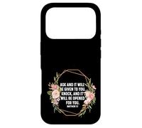 Matthieu 7:7 7 7 Dieu Jésus Religious Ask Seek Knock Christian Coque pour iPhone 17 Pro