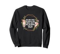 Matthieu 7:7 7 7 Dieu Jésus Religious Ask Seek Knock Christian Sweatshirt