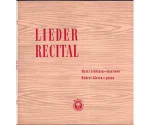 Matti Lehtinen / Hubert Giesen - Lieder Recital
