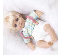 Mattia Baby Dolls Breloque multifonction en matériau doux yeux réalistes pour enfants de 18 mois