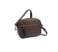 MATTIES, Bolso bandolera, color café, Serie ebony. 24x17.5x09 cm
