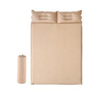Mattress Auto-infranté - Camping extérieur Portable Anti-Slip Brepwable Sleeping Pad (Conception modulaire/contournement du Corps 3D / Compatible avec Les tentes à Double Couche) Khaki twopeople