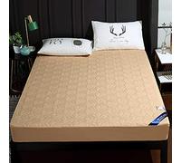 Mattress imperméable Protecteur Haute-Matelas ajusté, Matelas matelassé Respirant PADPERTEUR Couverture DE Topper ANTIGRY Cover Camel 180X220CM (71X87INCH)