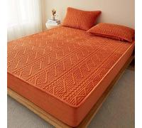 Mattress Padfy Pocket de Poche Profonde Housse de Matelas Matelas Matelas Matelas Matelas Matelas Matelas Matelas en Matelas en Matelas avec Poche Profonde jusqu'à 6-18 Pouces (Couleur: Orange,
