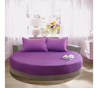 Mattress Protecteur Coton Coton Set Set Set Elastic Elastic Soft Fitted Sheet Set Elastic Lit Lits Mattress Cover, Violet, 220 cm 3 PCS Ensemble