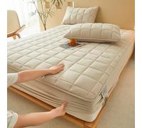 Mattress Protecteur Coton Double ajusté Pocket Deep Pocket Kaki Khaki Raigne résistante Easy Care s'adapte aux Matelas jusqu'à 30 cm d'épaisseur