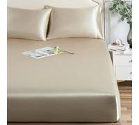Mattress Protecteur Filage ajustée Twin Fills de lit en Satin Complet Single Double Lit Disheet Pas de taie, 4, US Twin Taille 1 PCS
