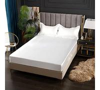Mattress Protecteur Satin Elastic Adapted Bandes élastiques pour la Plaque de lit Confort de Feuille sans taire d'oreiller, 2 180x220x25cm