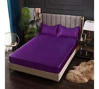 Mattress Protecteur Satin Elastic Adapted Bandes élastiques pour la Plaque de lit Litteur de Feuille Confortable Pas de taie d'oreiller, 14 150x200x25cm