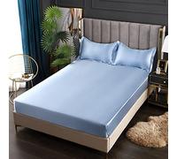Mattress Protecteur Satin Elastic Adapted Bandes élastiques pour la Plaque de lit Litteur de Feuille Confortable Pas de taie d'oreiller, 16.160x200x25cm