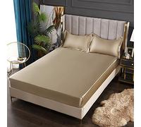 Mattress Protecteur Satin Elastic ajusté Bandes élastiques pour Le Drap de lit Litteur de Feuille Confortable Pas de taie d'oreiller, 9.180x220x25cm