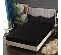 Mattress Protecteur Satin Elastic ajusté Bandes élastiques pour Le Drap de lit Litteur de Feuille Confortable Pas de taie d'oreiller, 5.160x200x25cm