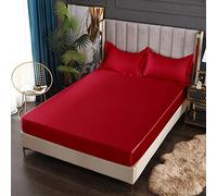 Mattress Protecteur Satin Elastic ajusté Bandes élastiques pour Le Drap de lit Litteur de Feuille Confortable Pas de taie d'oreiller, 1 200x200x25cm
