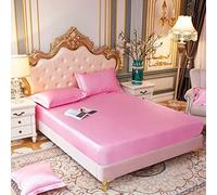 Mattress Protecteur Satin Rayon Adapté Lit Aireau d'oreiller Solide Couleur de Couleur Élastique Couverture Matress