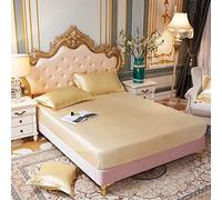 Mattress Protecteur Satin Rayon Adapté Lit Aireurs d'oreiller Solide Couleur de Couleur Élastique Couvre Matelas Home Liber Sheet Matress