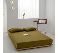 Mattress Protector Coton Fichet ajusté Couverture de Matelas avec draps de lit de Bande élastique Monochrome Fit, 12 90x190x20cm 1pc