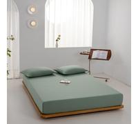 Mattress Protector Coton Fichet Feet Mattress Couvercle avec draps de lit de lit élastique Monochrome Fit, 6150x190x25cm 1pc