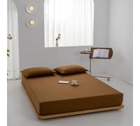 Mattress Protector Coton Fichet Feet Mattress Couvercle avec draps de lit de lit élastique Monochrome Fit, 3 150x190x25cm 1pc