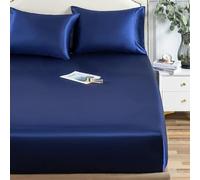 Mattress Protector Fichet ajusté Twin Full Satin Lits Feuilles de Lin à Double lit à Double Taquet sans taire d'oreiller, 9, US Pleine Taille 1 pcs