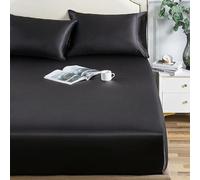Mattress Protector Fichet Fichet Twin Filé en Satin Feuilles de lit Double Linge de lit Double sans taire d'oreiller, 1, US Pleine Taille 1 pcs