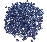 Matubo Superduo Lot de 5 g de perles à 2 trous Bleu nuit métallique saturé (bleu métallisé) 2,5 x 5 mm (bleu métallisé)