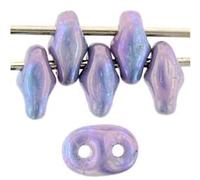 Matubo Superduo Lot de 5 g de perles de verre pressées tchèquement, 2,5 x 5 mm (Matubo Superduo à 2 trous en verre pressé en czech Opaque Nebula)