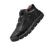 Matufit Shoes for Men, Waterproof Non Slip Lightweight Casual Side Zip Slip-on Matufit Orthopedic Shoes for Men (Black,46)