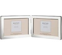 Maturi 10 x 15 cm Cadre Photo Double Paysage, Plaqué Argent