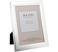 Maturi 20 x 25 cm Cadre Photo à Bords Arrondis, Métal Argenté