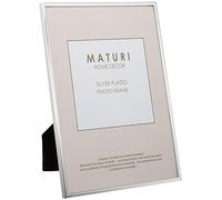 Maturi 21 x 30 cm Cadre Photo Bord Fin Plaqué Argent A4