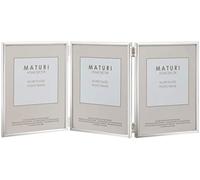 Maturi 9 x 13 cm Triple Cadre Photo Portrait, Plaqué Argent