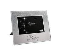 Maturi Cadre photo miroir argenté pailleté 15,2 x 10,2 cm - Baby