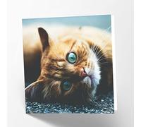 Maturi Carte de vœux vierge avec image de chat roux