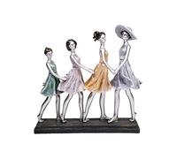 Maturi Figurine 4 Girls About Time in Summer Robes Multicolore 29 x 10 x 28 cm
