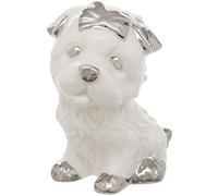 Maturi Figurine Chien en céramique Blanche