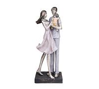 Maturi Figurine Couple de bébé en Robe d'été Multicolore 19,5 x 11 x 35 cm