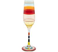 Maturi Flûte à champagne rayée peinte à la main, 220 ml, boîte cadeau