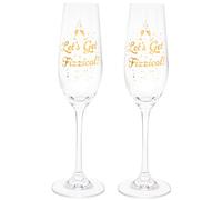 Maturi Lot de 2 flûtes à champagne 'Let's Get Fizzical' 220 ml