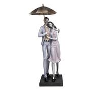 Maturi Summer of Love Couple en étreinte avec Parapluie Multicolore 17 x 13 x 37,5 cm