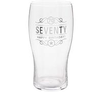 Maturi Verre à bière pour 70e anniversaire - 570 ml, Silver