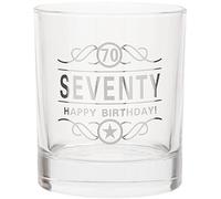 Maturi Verre à spiritueux avec inscription « 70th Birthday » dans une