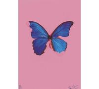 Matvsd Kohecs Affiche DAMIEN HIRST Imprimés sur toile de mode Esthétique Illustration murale de DAMIEN HIRST Affiches et estampes papillons bleus pour décoration murale 30x45cm Sans cadre