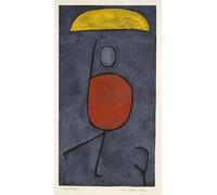 Matvsd Kohecs Affiches abstraites de Paul Klee《Avec un parapluie》Peinture sur toile Paul Klee Wall Art Impressions esthétiques pour la décoration intérieure Photo murale 40x80cmx1 Non encadré