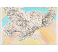 Matvsd Kohecs Art mural Pablo Picasso《Colombe Volant》Affiche Peinture abstraite sur toile Pablo Picasso Imprimés Image vintage pour la déco intérieure 30x45cmx1 sans cadre