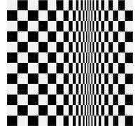 Matvsd Kohecs Bridget Riley Poster Bridget Riley《Mouvement dans les carrés》Art mural Bridget Riley Impressions Bridget Riley Peinture Toile pour la décoration intérieure 40x40cm Sans cadre
