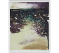 Matvsd Kohecs Célèbre Zao Wou Ki《Canto Pisan》Toile Peinture murale rétro Affiche Zao Wou Ki Peinture abstraite pour salon 70x50cmx1 sans cadre