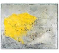 Matvsd Kohecs Célèbre Zao Wou Ki《Sans titre 》Peinture murale en toile Imprimés rétro Affiche Zao Wou Ki Peinture abstraite pour salon Décoration 40x55cmx1 Sans cadre