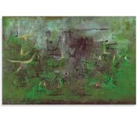 Matvsd Kohecs Célèbre Zao Wou Ki 《Untitled》Peinture murale sur toile Imprimés rétro Affiche Zao Wou Ki Peinture abstraite pour salon Décoration 65x40cmx1 Sans cadre