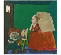 Matvsd Kohecs Fernando Botero imprime une affiche murale moderne de Fernando Botero《Van der Weyden》Peinture sur toile pour décoration murale intérieure 30x30cmx1 sans cadre